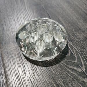 Vintage Clear Glass Flower Frog